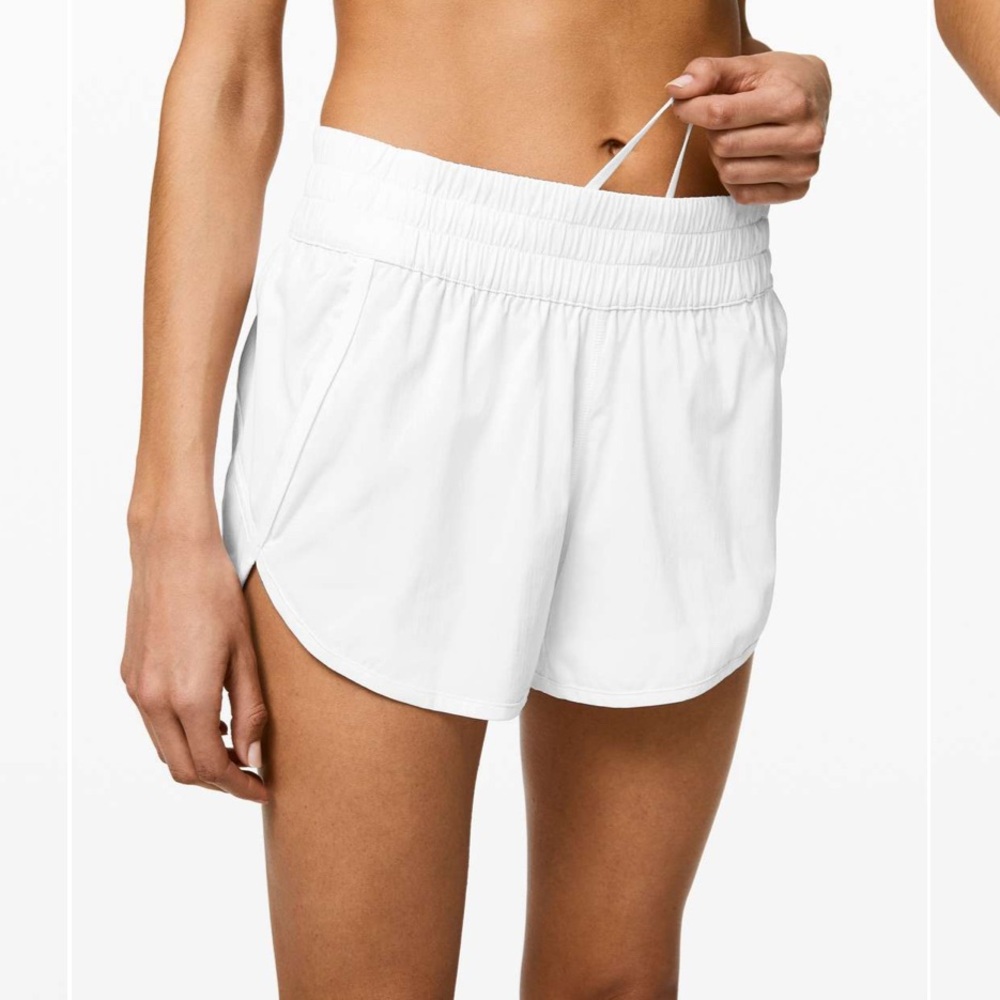 lululemon White Tracker Shorts